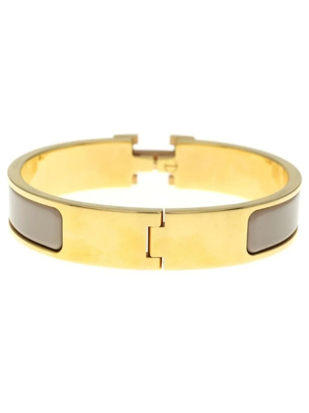 Hermes Clic H Bracelet Gold Beige